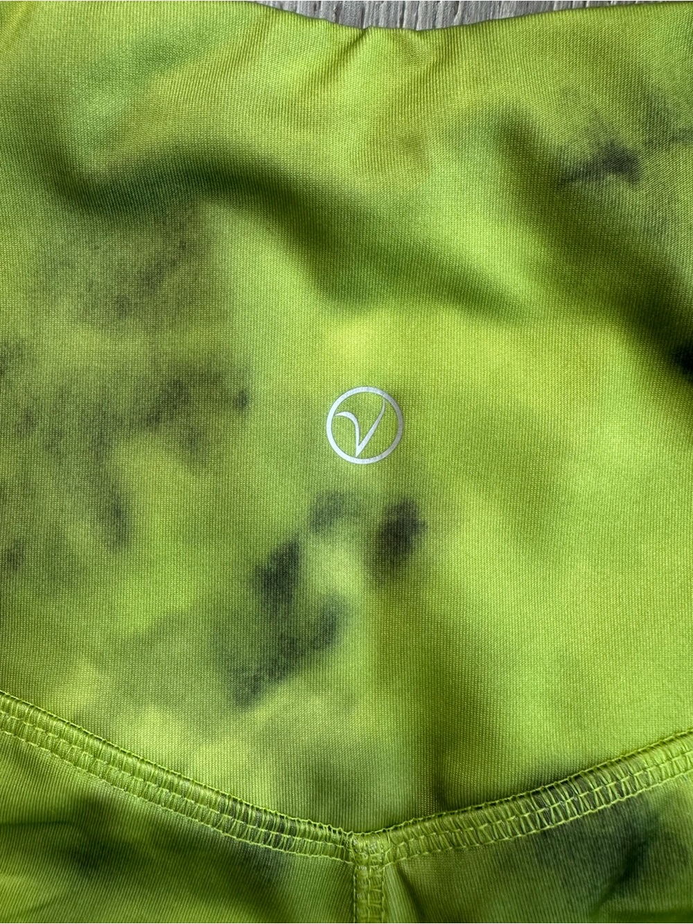 VOGO Athletica Neon Lime Tie-Dye Cropped Leggings - Picture 3 of 4